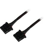 Sharkoon 5,25" 4-pin (male) naar 5,25" 4-pin (female) Y-stroomsplitterkabel Zwart, 15 centimeter
