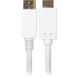 Sharkoon DisplayPort 1.2 > HDMI adapter Wit, 1 meter, 4K