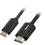 Sharkoon HDMI > mini-HDMI 2.0 adapter Zwart, 3 meter, 4K