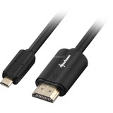 Sharkoon HDMI naar micro-HDMI 2.0 kabel Zwart, 1 meter, 4K