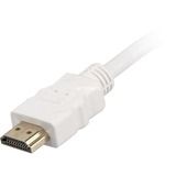 Sharkoon High Speed HDMI kabel met Ethernet Wit, 1 meter, 4K, Verguld
