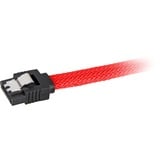 Sharkoon Sata III 90° sleeve kabel Rood, 0,3 meter