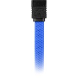 Sharkoon Sata III 90° sleeve kabel Blauw, 0,3 meter