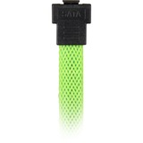 Sharkoon Sata III 90° sleeve kabel Groen, 0,6 meter