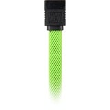 Sharkoon Sata III 90° sleeve kabel Groen, 0,6 meter