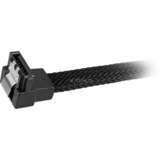 Sharkoon Sata III Kabel 90° sleeve 30 cm Zwart