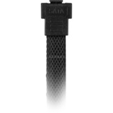 Sharkoon Sata III Kabel 90° sleeve 30 cm Zwart