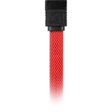 Sharkoon Sata III Kabel 90° sleeve 45 cm Rood