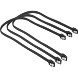 Sharkoon Sata III kabel-Set gesleevt 30cm Zwart, 3 stuks