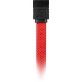 Sharkoon Sata III sleeve kabel Rood, 0,6 meter