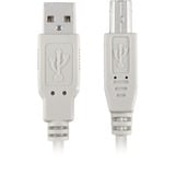 Sharkoon USB 2.0 Kabel, USB-A > USB-B Grijs, 1 meter