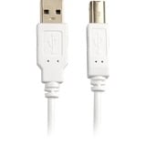 Sharkoon USB 2.0 Kabel, USB-A > USB-B Wit, 0,5 meter