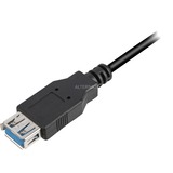 Sharkoon USB 3.0 verlengkabel Zwart, 1 meter