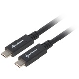 Sharkoon USB 3.2 Kabel, USB-C > USB-C Zwart, 0,5 meter