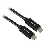 Sharkoon USB 3.2 kabel, USB-C > USB-C Zwart/grijs, 0,5 meter