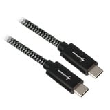 Sharkoon USB 3.2 kabel, USB-C > USB-C Zwart/grijs, 1 meter