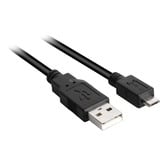 Sharkoon USB-A 2.0 > Micro USB-B kabel Zwart, 2 meter