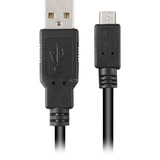 Sharkoon USB-A 2.0 > Micro USB-B kabel Zwart, 2 meter