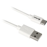 Sharkoon USB-A 2.0 - USB-C kabel Wit, 1 meter