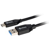 Sharkoon USB-A 3.2 Gen 2 naar USB-C kabel Zwart, 0,5 meter	