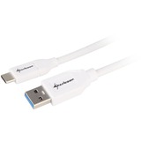 Sharkoon USB-A 3.2 > USB-C kabel Wit, 1 meter