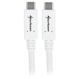 Sharkoon USB-C 3.2 Gen 2 kabel Wit, 0,5 meter	