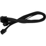SilverStone Adapter 8-Pin EPS > 4+4-Pin EPS 30cm verlengkabel Zwart, PP07-EPS8B