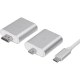 SilverStone EP11S USB hub adapter aluminium/wit