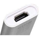 SilverStone EP11S USB hub adapter Aluminium/wit
