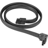 SilverStone SATA III Kabel 50cm Zwart, 6GB/s, 90º Connector, CP08, Retail