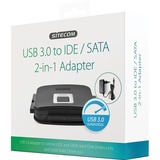 Sitecom USB 3.0 to IDE / SATA 2-in-1 Adapter Zwart, CN-334