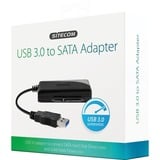 Sitecom USB 3.0 to SATA Adapter Zwart, CN-332