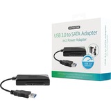 Sitecom USB 3.0 to SATA Adapter incl. Power Adapter Zwart, CN-333