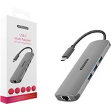 Sitecom USB-C Multi Adapter Grijs, CN-382