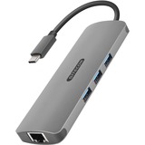 Sitecom USB-C Multi Adapter Grijs, CN-382