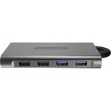 Sitecom USB-C Multiport Pro Adapter Grijs