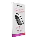 Sitecom USB-C to HDMI + Gigabit LAN Adapter Zwart