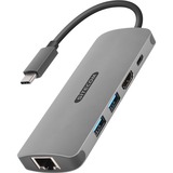 Sitecom USB-C to HDMI + Gigabit LAN adapter Grijs, CN-379