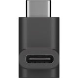 goobay Adapter USB-C aansluiting > USB-C stekker, 90° Zwart