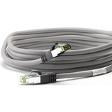 goobay Cat.8.1 netwerkkabel Grijs, 1 meter, S/FTP (PiMF), RJ-45