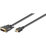 goobay HDMI naar DVI adapterkabel Zwart, 2 meter