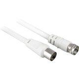 goobay LNB male > RF male kabel Wit, 2,5 meter