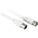 goobay LNB male naar RF male, 2,5 m kabel Wit