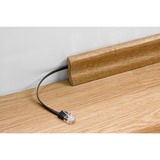 goobay Patchkabel RJ45 Stekker > RJ45 Stekker CAT.6 U/UTP Zwart, 10 m, Platte kabel