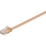 goobay Patchkabel RJ45-stekker > RJ45-stekker CAT.6 U/UTP - 5m bruin, Platte kabel