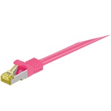 goobay Patchkabel RJ-45 Cat.6a S/FTP (PIMF), met Cat.7 Pink, 1 meter