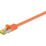 goobay Patchkabel RJ-45 SFTP met Cat 7 Oranje, 25 cm, Ruwe kabel