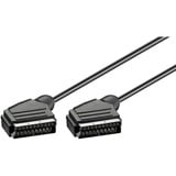 goobay Scart kabel Zwart, 3 meter