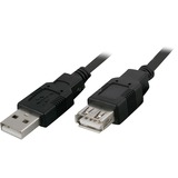 goobay USB-A 2.0 > USB-A verlengkabel Zwart, 3 meter