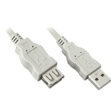 goobay USB-A 2.0 > USB-A verlengkabel Grijs, 3 meter